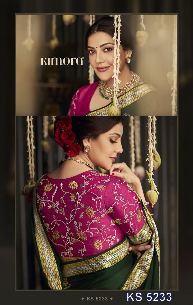 Kajal 11 By KImora Pure Soft Silk Designer Saree Catalog